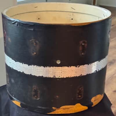 Leedy 12 x 15" Marching Snare Drum Shell Transition Era Gold Sparkle PROJECT 8 Lugs image 2