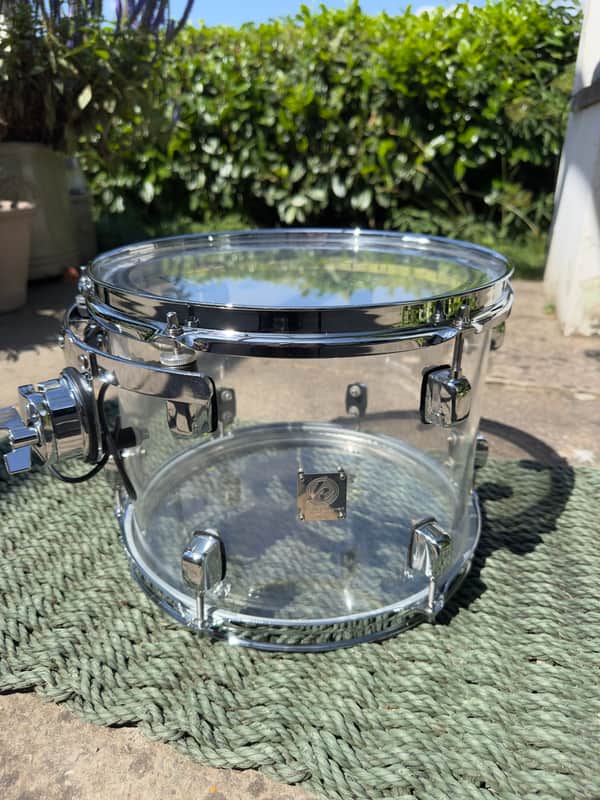 Kirchhoff Kirchhoff 12"x 9" Acrylic Arctic Tom Drum With Drumlite LED & New Evans EC2s 2017 - Acrylic image 1