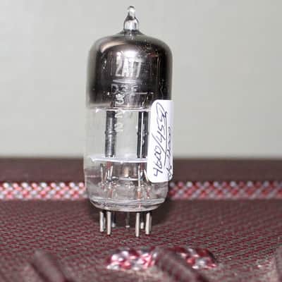 SYLVANIA JHS (JAN) 12AT7 ECC81 BLACK PLATE BENT SQUARE GETTER PERFECT BALANCE TEST NOS++ MINTY VINTAGE 1953 image 2
