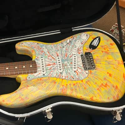 Fender Splattercaster Stratocaster 2003 Limited Edition Flame Neck OHSC image 2