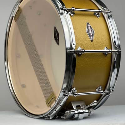 Craviotto 6.5x14" Solid Maple 2017 Prototype Stipplegold Snare Drum image 10