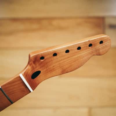 Telecaster Neck – Roasted Maple | 21 Stainless Steel Frets | Nitro Satin Finish | Bone Nut image 4