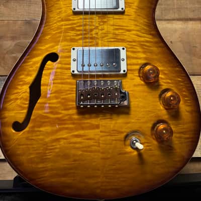 PRS DGT Moons Semi-Hollow McCarty Tobacco Burst w/case image 4