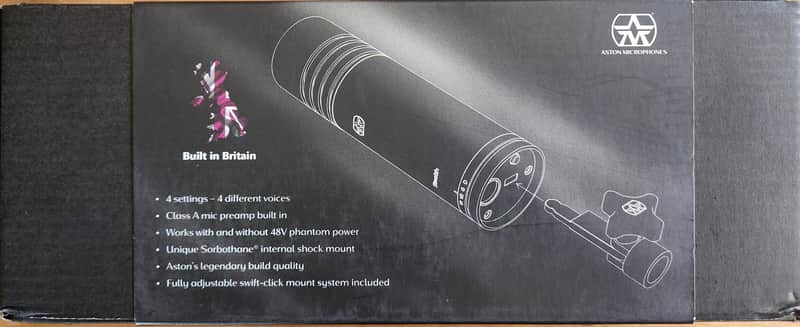 Aston Stealth 4-Voice Cardioid Dynamic Microphone 2018 - 2019 - Black image 1
