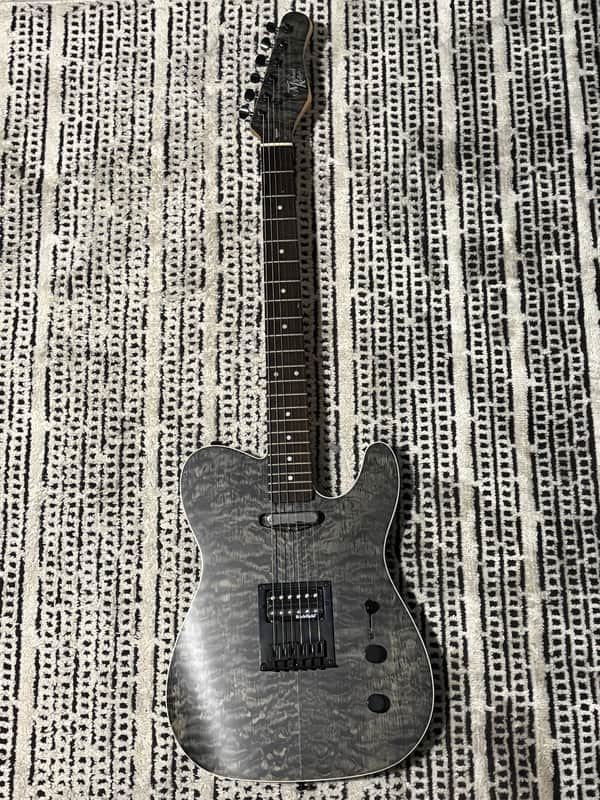 Michael Kelly Hybrid Tele Style Electric Guitar - Quilted Maple Charcoal image 1