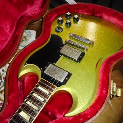 Gibson/ Scarecrow Guitars Custom SG 2017 - Lime green weathered relic image 4