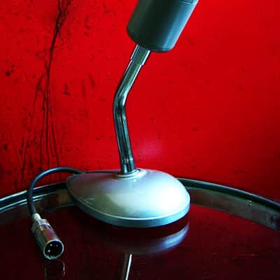 Vintage 1950's Altec 633A dynamic microphone "Salt Shaker" w period stand & cable High Z PROP 8 image 1