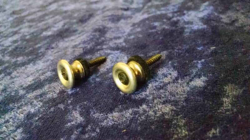 1988 Ibanez Strap Buttons chrome W/pads image 1