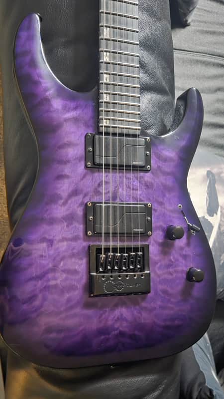 ESP LTD H-1000 Deluxe Evertune - See Thru Purple Sunburst 2023 image 1