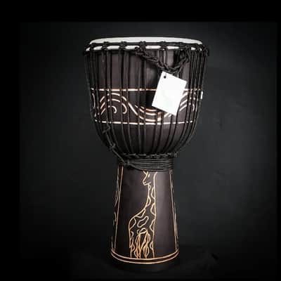 Toca Street Series Wood Djembe Drum, Rope Tuned 10" Head - Giraffe Design image 2