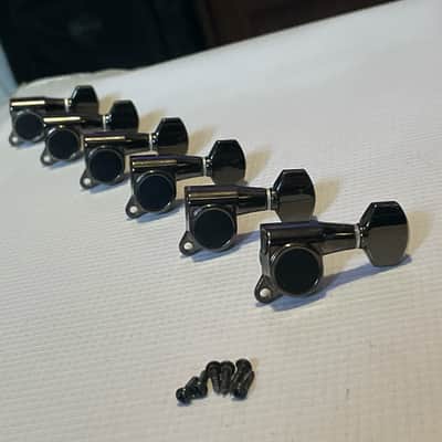 1990's Japan Ibanez RG Series Model GOTOH SG38 Cosmo Black Tuners Tuning Pegs 6 In Line