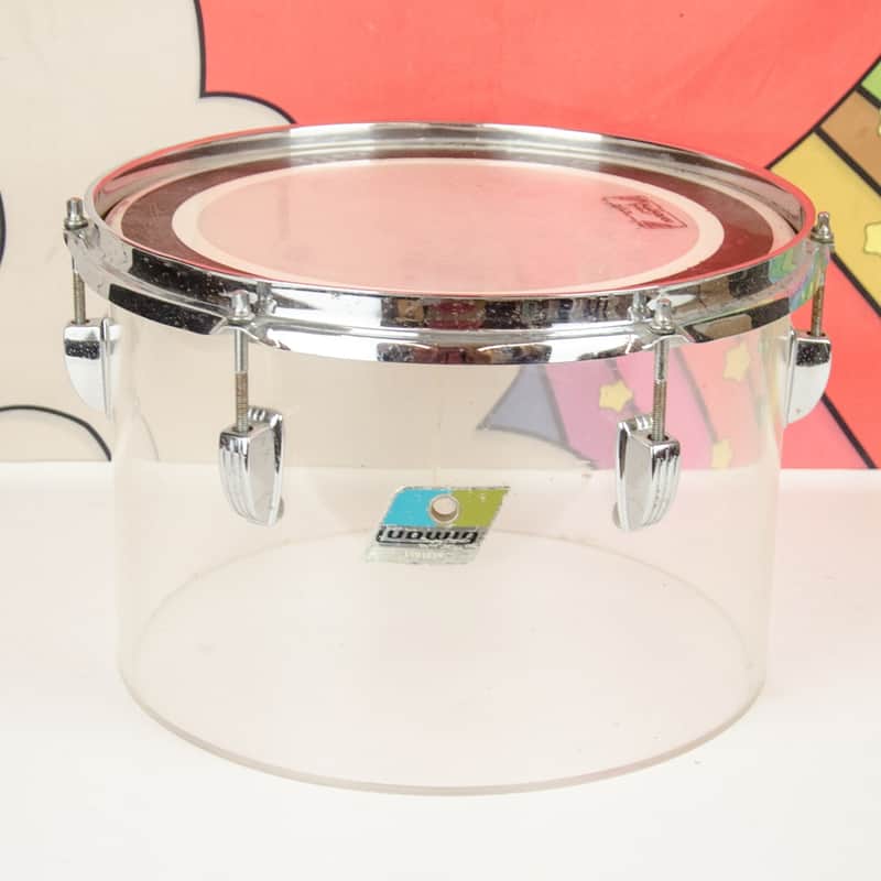 Vintage 70s Ludwig 12' Vistalite Concert Tom - Clear (as-is) image 1