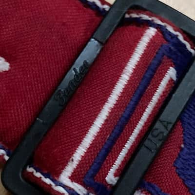 Circa 1980s / 90s Fender Monogrammed Guitar Strap USA image 8