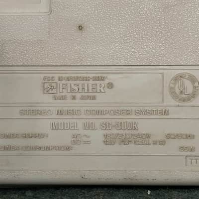 1980's FISHER SC-300K Portable Music Composer System Boombox Stereo w/Keyboard image 17