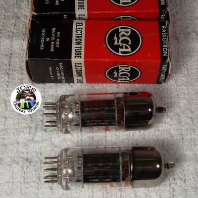 1962 RCA 6829 12AT7 6201 E180CC USA Extra Long Black Ribbed Plate Super Strong Match Pair Tubes 6950/7000 of 6700 = 105% Best Sounding 6829 & Extremely Rare! #55 image 3