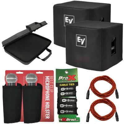 Electro Voice EKX-15S-CVR Padded Speaker Covers Pair + Storage Case + Cables image 17