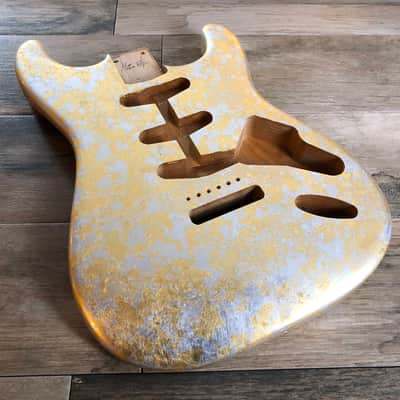 Made to Order - FRANCHIN Mercury guitar body Impressionist METALLIC LEAF (Gold/Silver/Copper/Bronze texture) Basswood Poplar Stratocaster-Strat-S-Style Made in Italy image 8