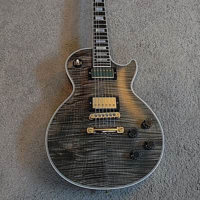 2012 Gibson Custom Shop Les Paul Custom Trans Black with AAAAA (5A) Hand Selected Flame Maple Top! image 5