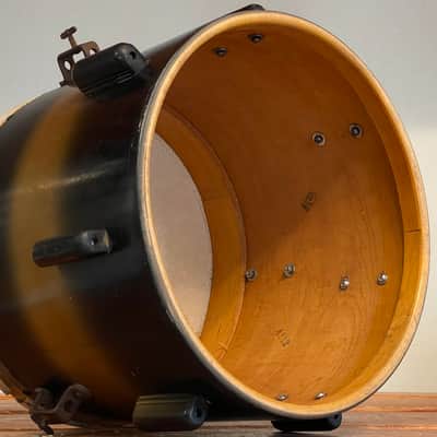 1942 Ludwig & Ludwig Victory 14" Black & Duco Tunable Floor Tom 12x14 image 12