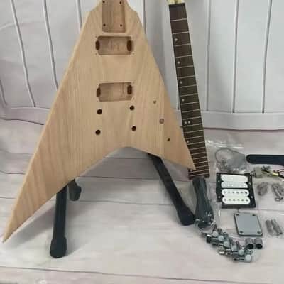 Red Basswood 5 String Bass Body, Maple Neck image 6
