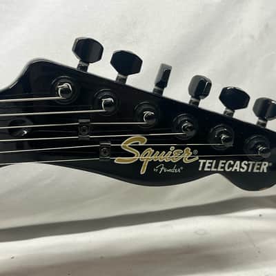Squier Double Fat Telecaster tele Deluxe 2002 Electric Guitar - Black Metallic image 7