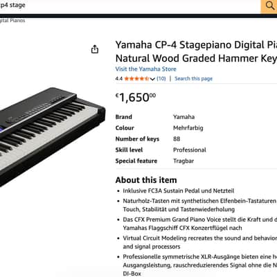 Yamaha CP4 Stage – 88-Key Stage Piano with Natural Wood Graded Hammer Action + Gator Heavy-Duty Wooden Flight Case image 3