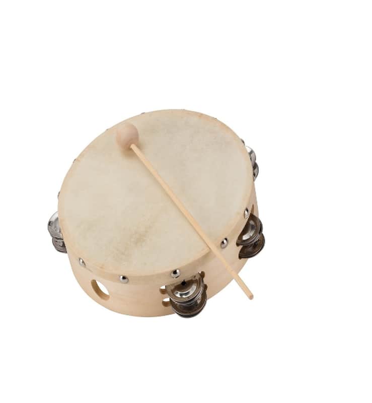 TAMBURELLO SOUNDSATION ST2R-10 in acero con battente piattelli e pelle naturale 10" image 1