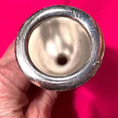 Antique Tuba Mouthpiece-All Plating Intact-Deep Funnel Shape Cup-Great Condition! image 4