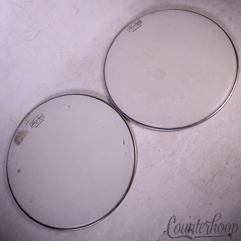 Ludwig 2x 15"WeatherMaster Parade Batter Snare/Tom Cloud Logo Drum Heads 60s Set image 1