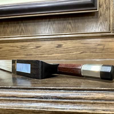 German 3/4 French-style Brazilwood Bass Bow c-1960's image 3