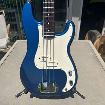 Video! Custom Fender Standard Precision Bass Blue image 2