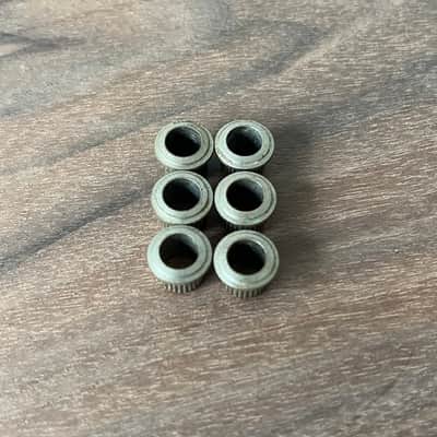 Kluson Deluxe Tuner Set Keystone Button No Line Single Ring Vintage 1952-1956 - Nickel image 7