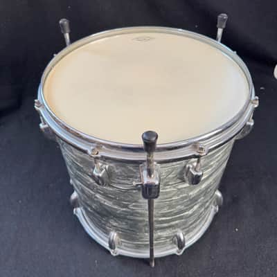 USED Slingerland 14x14 Floor Tom, Light Blue Pearl, 1963 image 5