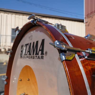 Vintage Tama 24'' Superstar Series Pure Birch Bass Drum 16x24''in Super Mahogany Lqr. (Japan - 1985) image 2