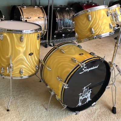 Slingerland Yellow Satin Flame 12/13/16/20 imagen 1