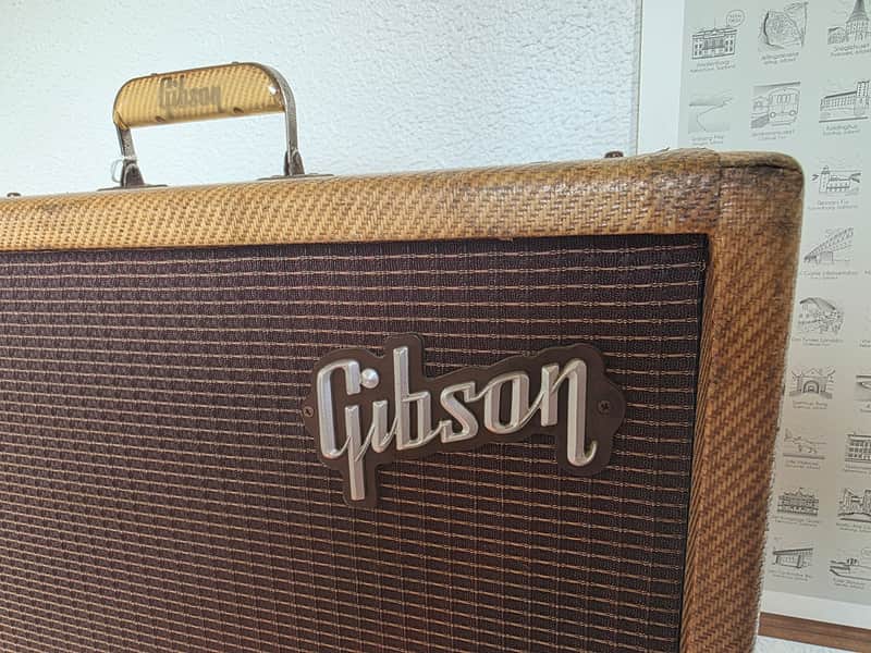 Gibson GA-20T Ranger 1959-1961 Vintage Tweed 1x12 studio combo guitar amp artist owned by Bernie Marsden of Whitesnake rare tremolo amplifier GA20T GA20 20 image 1