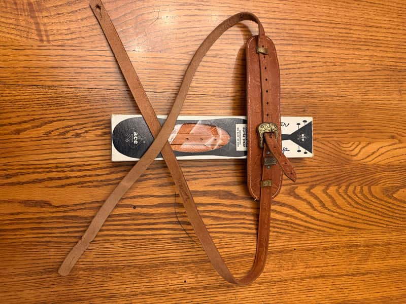 Ace Leather Strap 1960 - Country Western Tooled Leather image 1