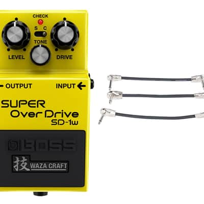 Boss SD-1W Super Overdrive WAZA CRAFT + Gator Patch Cable 3 Pack image 1