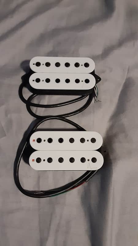 Instrumental Pickups Sfty4/ Decomp Set 2023 - White Coils w/Black Poles image 1