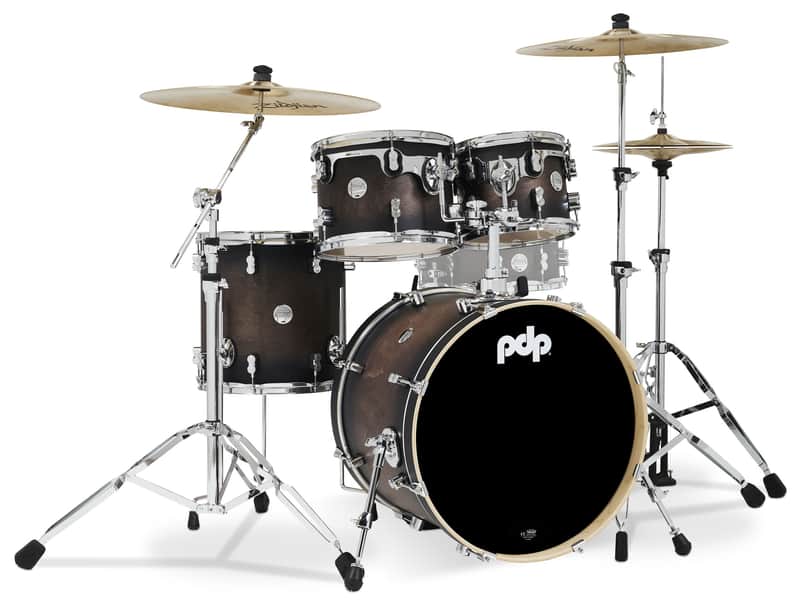 PDP Concept Maple 4-Piece Fusion Shell Pack, Satin Charcoal Burst image 1
