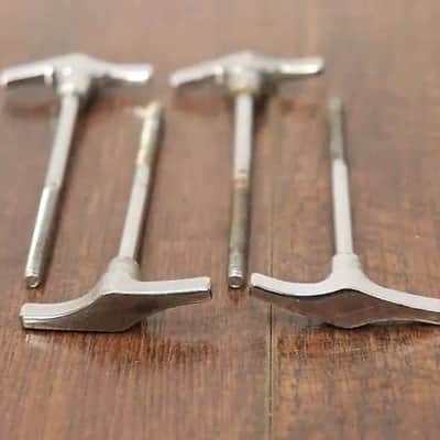 Percussion Plus 4-3/4" Bass Drum T Rods Chrome Vintage 4pk image 6
