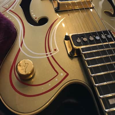 Gretsch Rare MIJ Custom G6120DS w/HSC 2013 Gold w/Custom Pinstripes by Hot Rod Walt #341 image 6