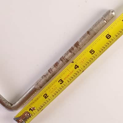 Slingerland 3/8x7x12"Cymbal L-Arm Rod Chrome Vintage 50s Bass Drum Mount Holder image 2