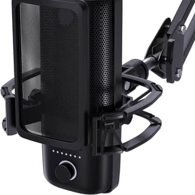 Wave Shouck Mount [Custom Built for Elgato Wave:3/1], Anti-Vibration Suspension Elastic Shock Mount Holder Clip Mic Mount Stand with 3/8" or 1/4" Screw Adapter Compatible with Wave:3/1 Microphone image 3