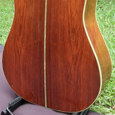 1975 Yairi YW-600 Dreadnought Guitar New Jacaranda Natural+Vintage Hard Case image 7
