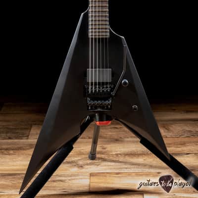 ESP LTD Arrow Black Metal Floyd Rose EMG Guitar – Black Satin image 2