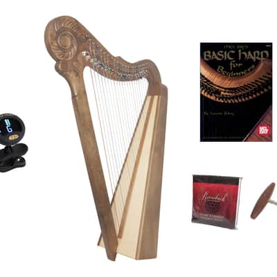 Roosebeck 22-String Walnut Parisian Harp w/ Chelby Levers w/ Play Book & Tuner image 1