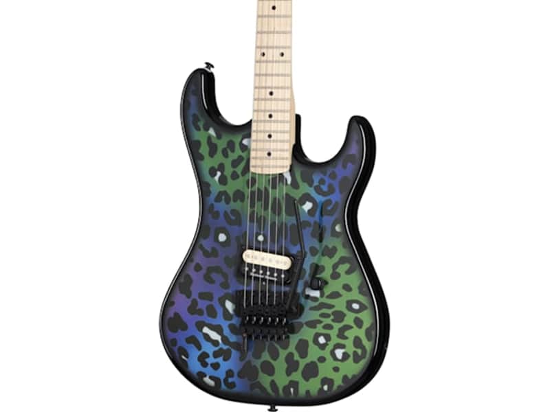 Mint Kramer Baretta "Feral Cat" Custom Graphic Electric Guitar Rainbow Leopard image 1