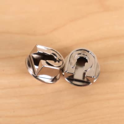 Epiphone Les Paul Custom Guitar Locking Strap Buttons Pair of Two Silver image 6