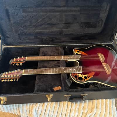 Ovation CSD225 Celebrity Deluxe Double Neck 2001 - Ruby Redburst image 5